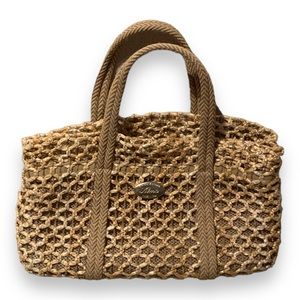 Alma Creazioni Made in Italy Woven Purse/Satchel Bag w/ Removable Zipper Pouch